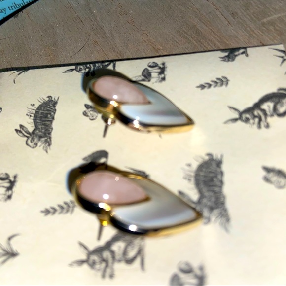 💕 Pink & White Vintage Earring Set - Picture 3 of 3